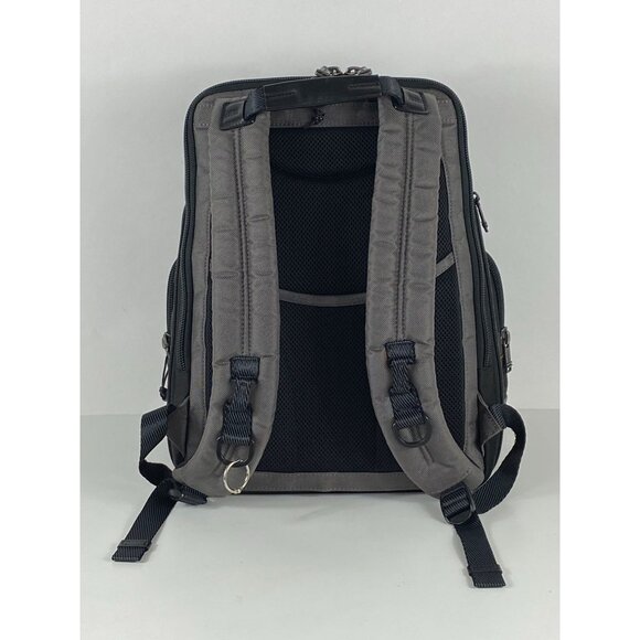 TUMI Parrish Leather Trim Camo Laptop Storage Unisex Backpack Black/Gray F179 - Picture 4 of 8